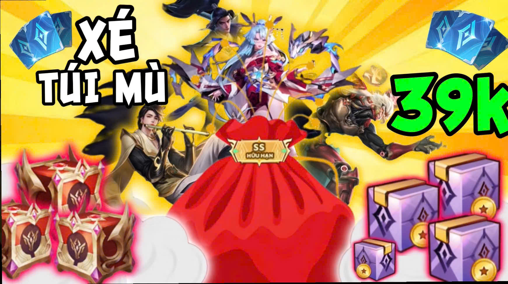 XÉ TÚI MÙ ACC CỜ NHON TRẮNG THÔNG TIN  - 39K